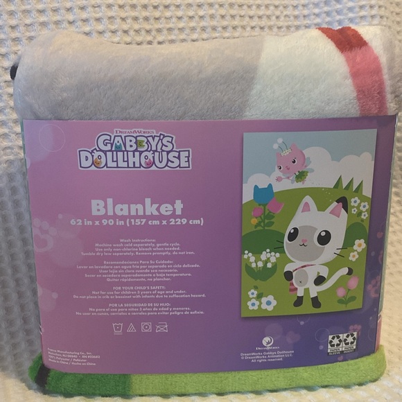 Gabby’s Dollhouse Kids Plush Blanket, Twin/Full Size, DreamWorks, 62”x90”. - Picture 3 of 12